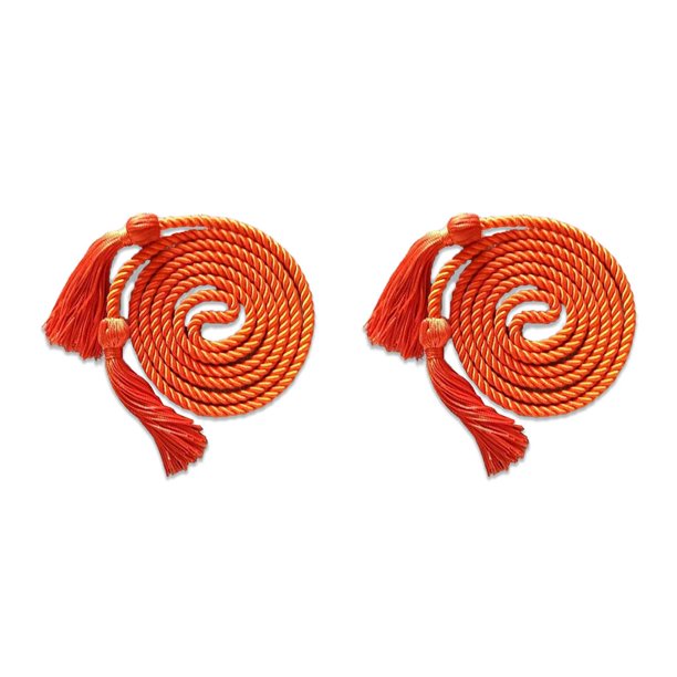 Minnieouse Cuerda de honor Hilo de poliéster Combinación perfecta Cordón de graduación de oreja colgante delicado No es fácil de desvanecer Naranja 2Conjunto