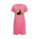 thumbnail image 5 of KIHOUT 2024 Camisón negro de cuello redondo para mujer, de moda, con estampado de conejo, de manga corta, holgado, ajustado, informal, para el hogar, tallas S-2XL, 5 of 7