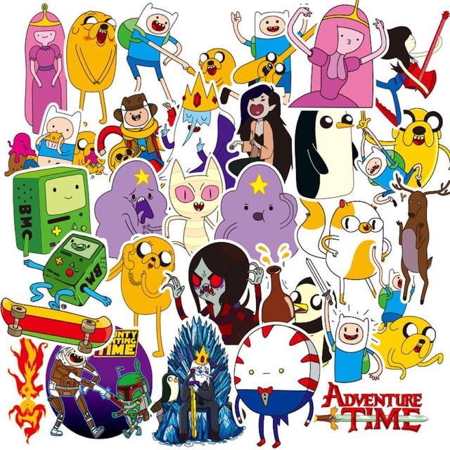 Set de pegatinas Adventures Times Fashion, 29 unidades, impermeables