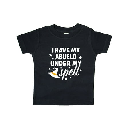

Inktastic I Have My Abuelo Under My Spell with Cute Witch Hat Gift Baby Boy or Baby Girl T-Shirt