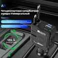 thumbnail image 5 of Starlight 4 in 1 Retractable Car Charger - Dual Cable USB Charger for iPhone & Android - Night Light Feature - Ideal for Fast Charging on The Go (White), 5 of 7