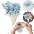 thumbnail image 1 of Manta Flores Bouquet Material Bricolaje Materiales Crochet Regalos () Azul, 1 of 9