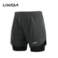 thumbnail image 4 of Lixada Men's 2-in-1 Running Shorts Quick Drying Breathable Active Training Exercise Jogging Cycling Shorts with Longer Liner, 4 of 8