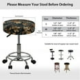 thumbnail image 6 of ZIATUBLE Dry Leaves Bar Stool Cover Cushion Washable Chair Seat Slipcover 12-14 Inch with Elastic Bands Round Bar Stool Seat Cover Cushion 2 Packs Polyester Round Stool Slipcover, 6 of 6