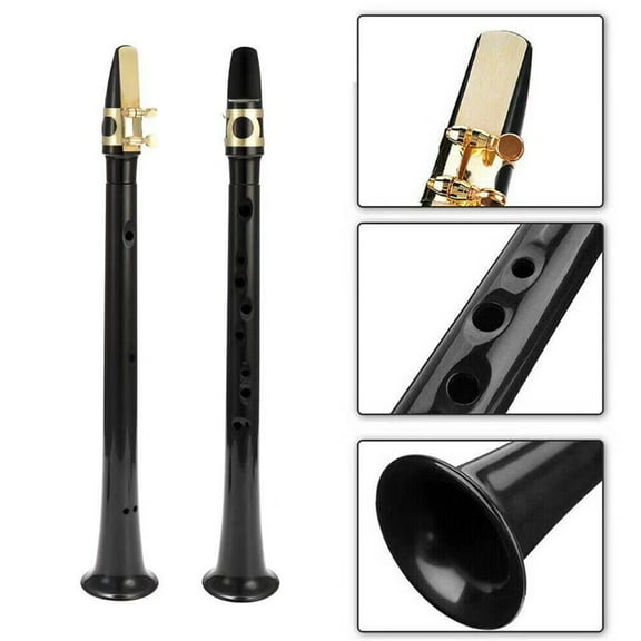 TEHAUX Black Pocket Saxophone Portable Woodwind Mini Saxophone 1Pack