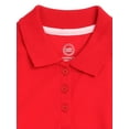thumbnail image 2 of Wonder Nation Girls School Uniform Long Sleeve Interlock Polo Shirt, 2-Pack, Sizes 4-18 & 10-16 Plus, 2 of 3