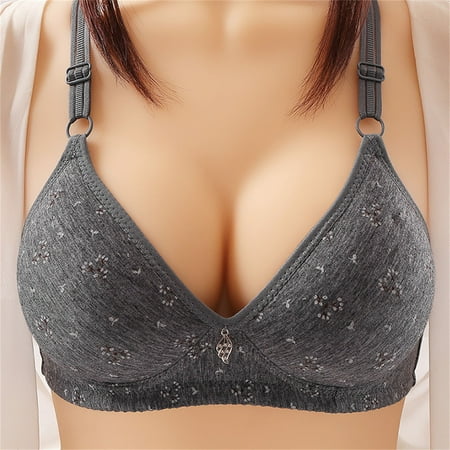Pavied Sports Bra Push Up Bra Wireless Bras Womens Daisy Bra Front Closure Sports Bras Beauty Back Full Coverage Comfor Easy Close Bra Front Buckle Corset Womens Bras Clearance Black M