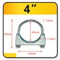thumbnail image 5 of Automotive Repair Vehicle Maintenance Exhaust Pipe Clamp U-Shaped Pipe Clamp Precise Workmanship Quick To Start, 5 of 8