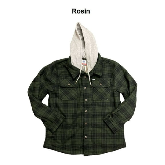 Lee Men's Long Sleeve Warm Sherpa Bonded Brushed Flannel Jacket (Rosin, S)