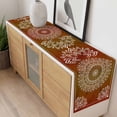 thumbnail image 4 of Orange Boho Table Runner - 36 Inch Long, Kitchen Dining Table Runner Dresser Scarves, Country Vintage Ethnic Abstract Geometric Farmhouse Decor for Coffee Tables Wedding Party Banquet, 4 of 8