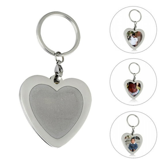 GOOHOCHY  2 Pcs Taoxin Photo Frame Keychain Silver Keychains