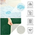 thumbnail image 6 of Coolnut Dark Green High Absorbent U-Shaped Contour Toilet Rugs Machine Washable,24"x20", 6 of 7