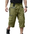 thumbnail image 2 of Homeyce Kangosport Outdoor Shorts for Men with Multi Pockets Quick Drying Kangosport Shorts Relaxed Fit Functional Below the Knee Shorts Solid Color Elastic Waist Cargo Capris Pants,Green 2XL, 2 of 8