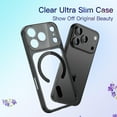 thumbnail image 4 of JETech Magnetic Slim Case for iPhone 17 Pro Max 6.9-Inch Compatible with MagSafe, Camera Lens Full Protection, Ultra-Thin Lightweight Clear Minimalist Protective Phone Cover (Black), 4 of 5