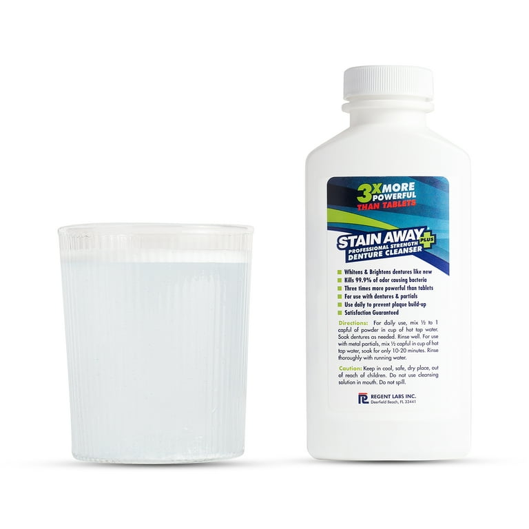 Stain Away Plus Professional Strength Denture Cleanser, 8.10 oz