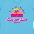 thumbnail image 4 of Inktastic Summer Enjoy the Sunshine Huntington Beach California Pink Women's V-Neck T-Shirt, 4 of 5