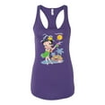 thumbnail image 2 of Wild Bobby, Betty Boop Island Girl Paradise Betty Boop Ladies Racerback Tank Top, Purple Rush, X-Large, 2 of 5