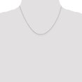 thumbnail image 2 of 10k White Gold .6mm Round Link Cable Chain Necklace Pendant Charm, 2 of 9