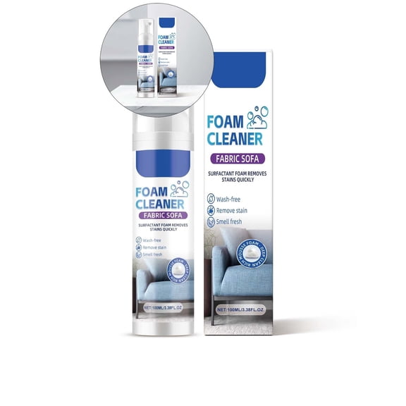 Yoloke Sofa Foam Cleaner 100ml - Deep Cleaning, Safe & Gentle on Fabrics, Removes Stains & Odors, Easy Daily Use, Ideal for Sofas, Curtains, Mattresses