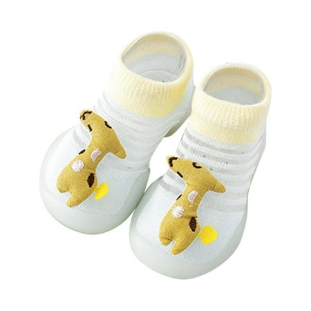 

NIUREDLTD Summer Autumn Comfortable Infant Toddler Shoes Dinosaur Giraffe Children Mesh Breathable Floor Sneakers Size 19