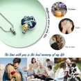 thumbnail image 3 of Cremation Jewelry Love Heart Urn Ashes Necklace for Women Rose Flower Crystals Ash Loved One Memorial Pendant, 3 of 7