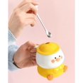 thumbnail image 4 of Taza de café de cerámica 3D con cuchara y tapa, taza de pato amarillo divertida taza de café Kawaii, taza de animal para té con leche, capuchino, linda idea de regalo, 4 of 4