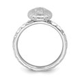 thumbnail image 2 of Bague Ovale en Argent Sterling Stackable Expressions Rhodié Taille 10, 2 of 3
