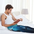 thumbnail image 5 of Naloa Ice Blue Ocean Cute Dolphin Pajama Pants Men, PJ Bottoms, Sleep & Lounge Pants-Small, 5 of 6