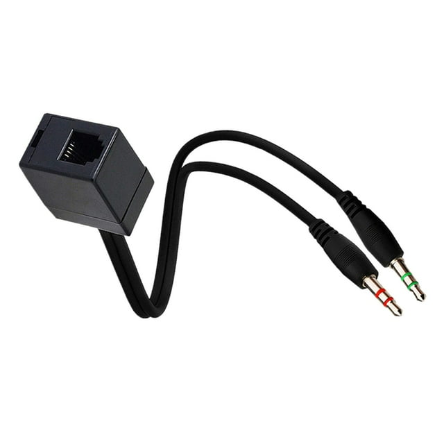 Cable adaptador portátil Hugo 4P4C hembra a doble macho 3,5 mm