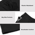 thumbnail image 3 of Pepypepy Men’s Athletic Shorts – 100% Cotton, Lightweight & Soft with Pockets, Black, S-XXL, 3 of 10
