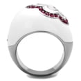 thumbnail image 3 of Luxe Jewelry Designs Women's Stainless Steel Butterfly Shaped Ring with Ruby Crystals - Size 8, 3 of 4