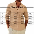 thumbnail image 2 of Camisas de los Hombres de Manga Larga Casual Color Sólido Solapa Mezcla de Lino, Suéter de Mitad de Cremallera para el Ocio Diario Al Aire Libre, 2 of 8
