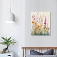 thumbnail image 4 of Acheng Framed Floral Botanical Canvas Wall Art Watercolor Blue Yellow Wildflower Pictures Posters Prints Wall Decor Rustic Cottage Painting Artwork for Living Room Bathroom Bedroom 12x16 in, 4 of 5
