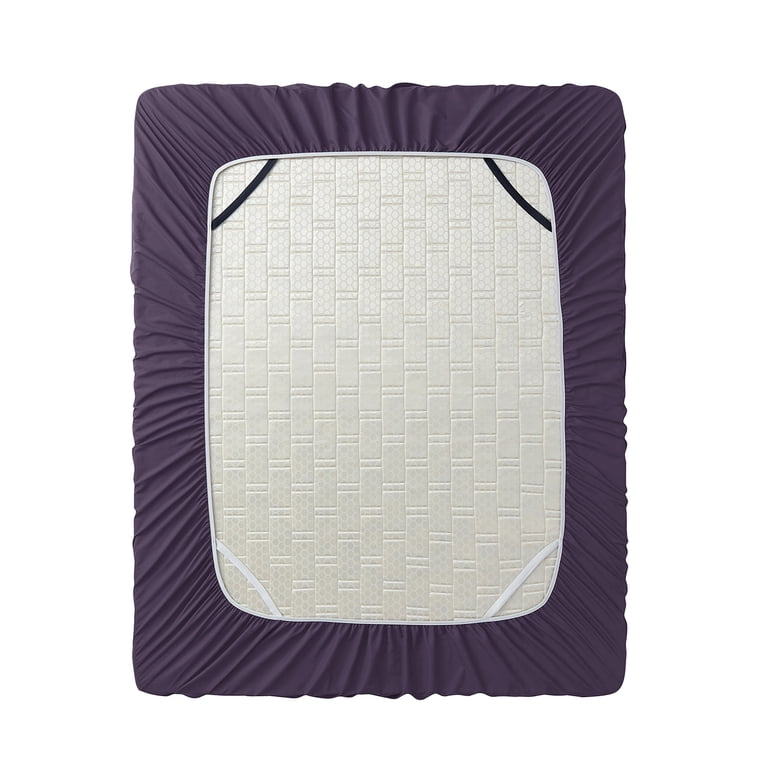 Empyrean Bedding Twin-XL Extra Deep Fitted Sheet, Purple photo 2