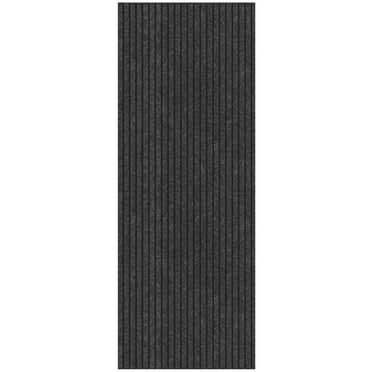 Ottomanson Utility Mat Waterproof Non-Slip Rubberback 3x3 Indoor Area Rug for Entryway, 2'7" x 3', Black