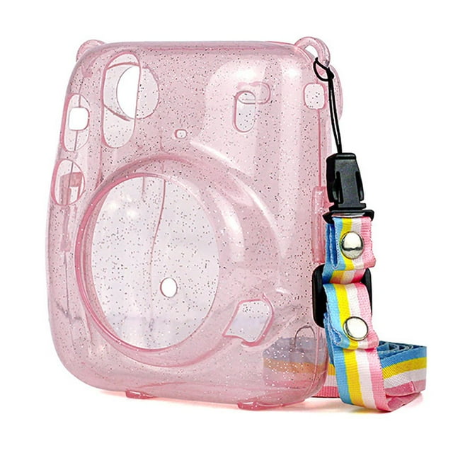 Étui Transparent Anti-Poussière pour Appareil Photo avec Lanière Adapté pour Instax Mini 11