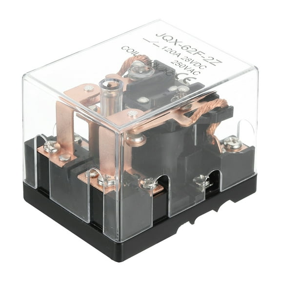 AC110V 120A Electromagnetic Relay, High Power Relay DPDT 2NO 2NC 8 Terminals Din Rail Mounting