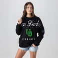 thumbnail image 3 of Women's Gameday Couture Black Oregon Ducks Oversized Legacy Club Black Label Premium Fleece Sweatshirt, 3 of 5