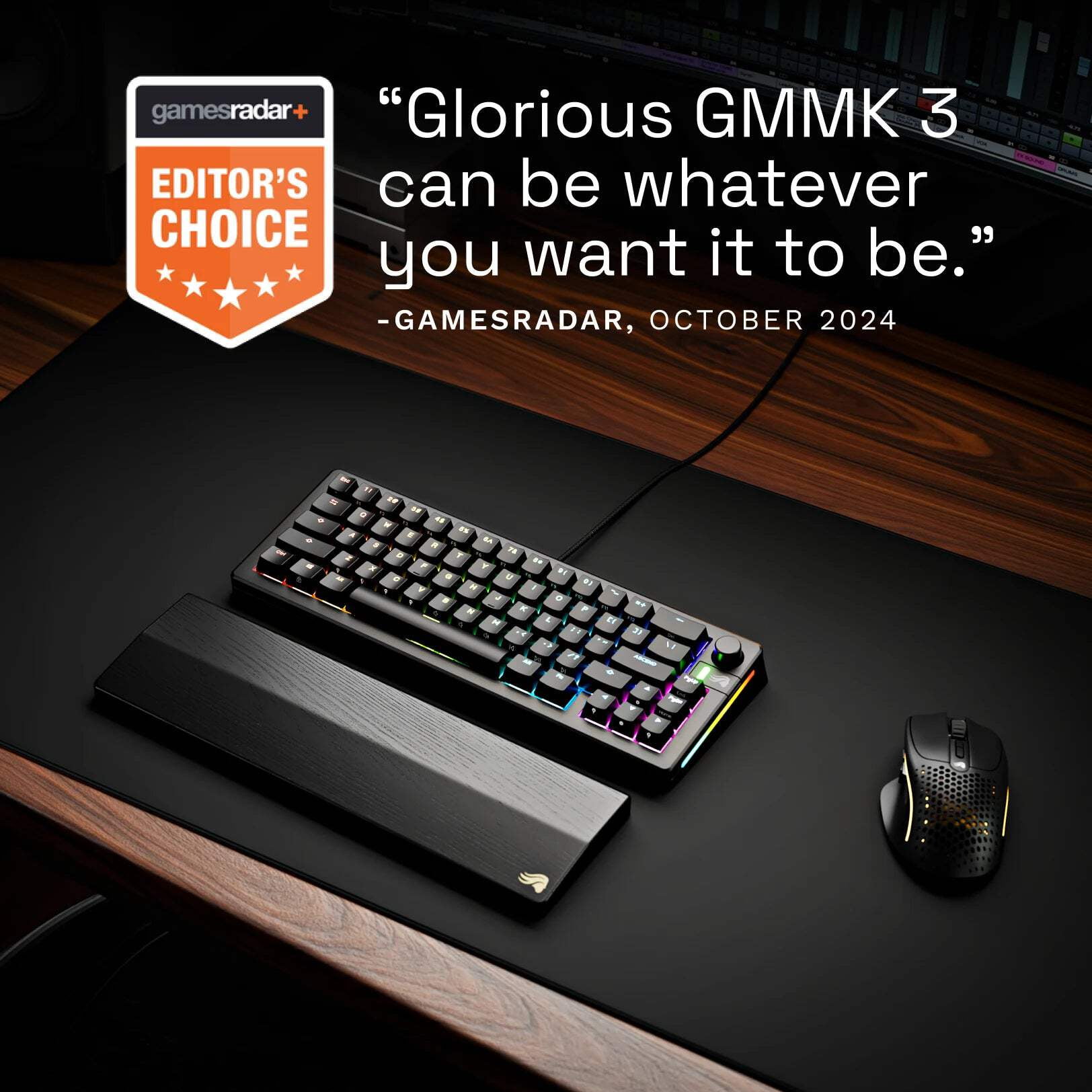 Glorious Gaming Wired Mechanical Gaming Keyboard GMMK 3 75% Prebuilt - White