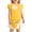 Yellow, variant on Girl 2-Piece Outfit Summer Sleeveless Crew Neck Tank Top + Elastic Waist Skirt Set, Cute Toddler Casual Clothes Pink Size 3Y