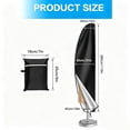 thumbnail image 3 of Courtyard Umbrella Cover, Waterproof Sunshade Outdoor Banana Umbrella Protective Cover, Black, 3 of 7