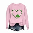 thumbnail image 3 of HAiming St Patricks Day Sweatshirt for Women Long Sleeve T-Shirts Crewneck Shamrock Printed Pullover Tops, 3 of 7