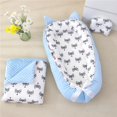 thumbnail image 1 of Cama nido portátil de viaje para bebé, cojín Protector extraíble para recién nacido, cuna de algodón, Moisés, artículos esenciales para recién nacido Fivean unisex, 1 of 2
