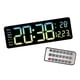 thumbnail image 3 of Reloj de pared grande con pantalla LED, montado en la pared, con memoria de energía, moderno, digital y electrónico. cian, 3 of 9