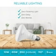 thumbnail image 3 of Luxrite 12-Pack BR30 LED Flood Light Bulb, 3 Color Selectable, Dimmable, 850 Lumens, 10 Watt, Damp Rated, 3 of 8