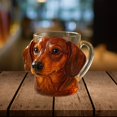 thumbnail image 5 of Glass&Bottle Home Drinking Glass with Dog Face Design - Unique Clear Glass Cup for Living Room Kitchen Decorative Drinking 12x8cm, 5 of 5