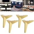 thumbnail image 6 of 4x Heavy Duty Iron Triangle Furniture Sofa Legs Cabinet Legs Replacement Legs For Cupboard, Cabinet, Dresser, Armchair Recliner, Ottoman, Gold 15cm, 6 of 10