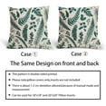 thumbnail image 6 of Teal Leaf Plant Pillow Covers 18X18 Inch Set of 2 Tropical Fern Herbs Botanical Leaves Floral Decorative Pillow Cases Vintage Cushion Case Farmhouse Home Decor for Couch Sofa Porch Outdoor, 6 of 6