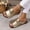 Gold Wedge Shoes for Women, variant on CYMMPU Women's Metal Chain Decor Open Toe Wedge Slide Sandals, Slip On Platform Comfort Shoes, Fashion Summer Outdoor Beach Casual Footwear Gold 41