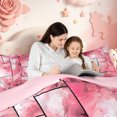 thumbnail image 5 of meiyoeat Pink Marble Patchwork Art 7-Piece Twin Bedding,Abstract Geometric Print Bedding Comforter Set,Pink Reversible, 5 of 7